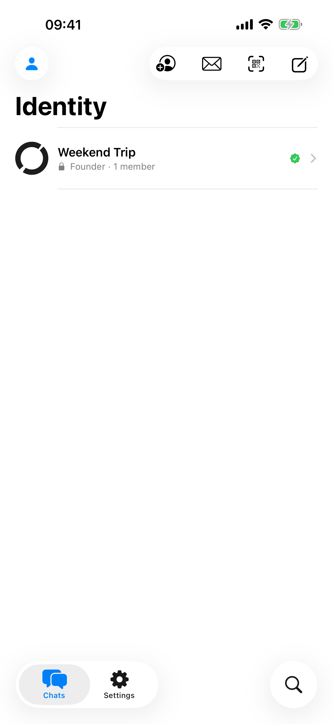Onym chats list